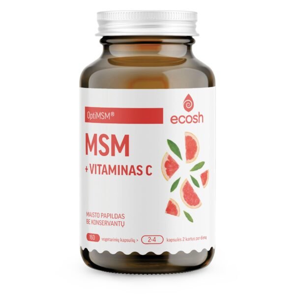 ECOSH MSM + vitaminas C, 160 kapsulių