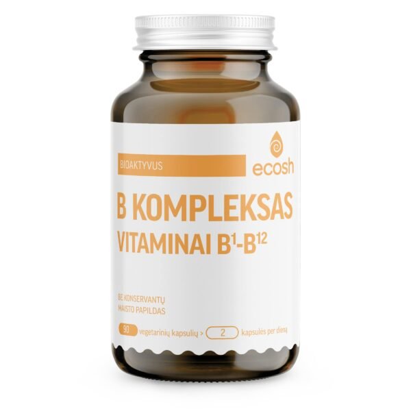 ECOSH bioaktyvus B vitaminų kompleksas, 90 kapsulių