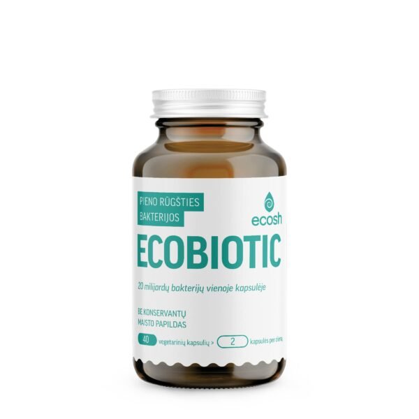 ECOSH Ecobiotic pieno rūgšties bakterijos, 40 kapsulių