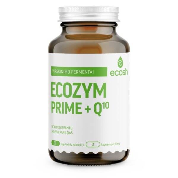 ECOSH Ecozym Prime fermentai + Q10, 90 kapsulių