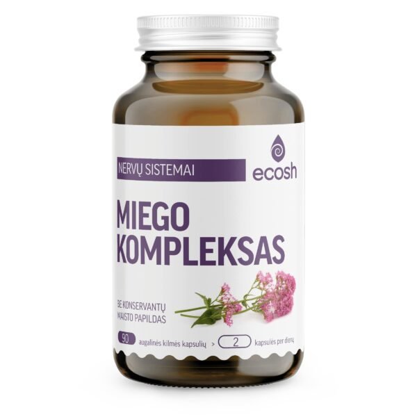 ECOSH Miego kompleksas (su melatoninu), 90 kapsulių