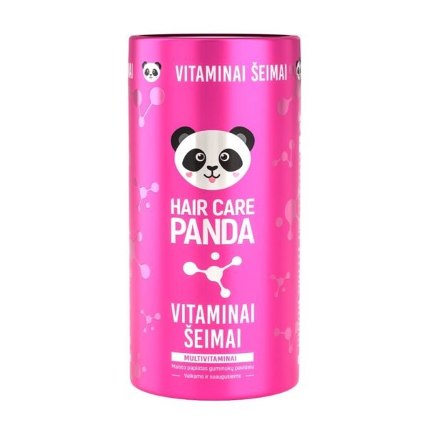 Maisto papildas „Hair Care Panda Vitaminai šeimai“, 300 g, 60 guminukų