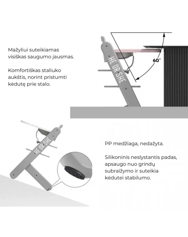 HEORSHE auganti maitinimo kėdutė - Image 7