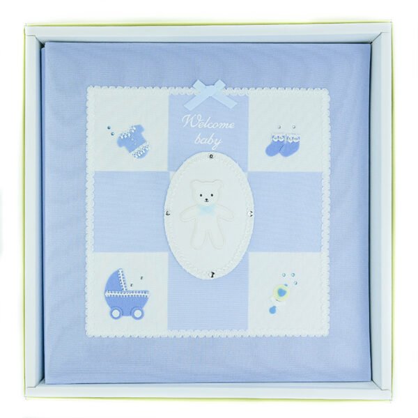 Nuotraukų albumas "Welcome Baby", melsvas LB-501 B