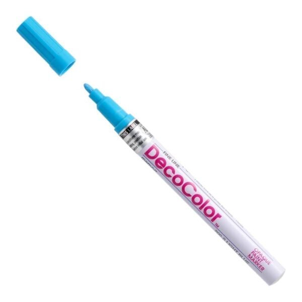 Markeris įvairių paviršių dekoravimui Marvy Decocolor Fine #200 Light Blue, 1 vnt.