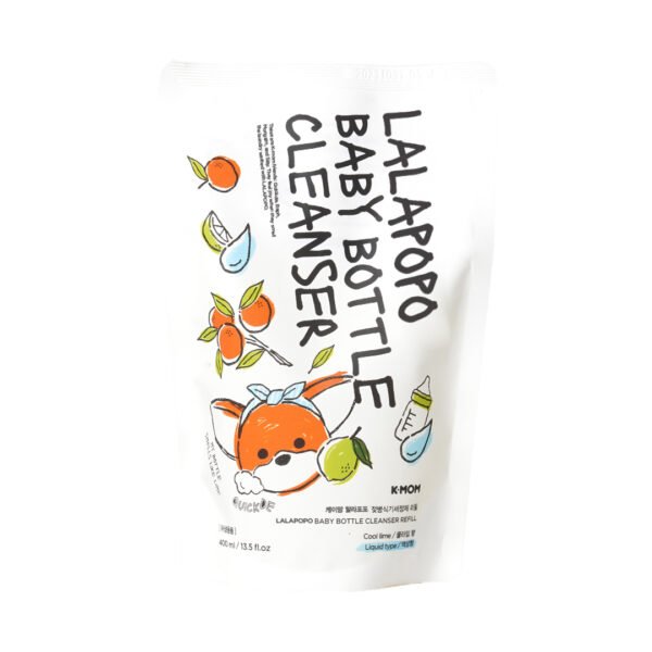 K-MOM Lalapopo maitinimo buteliukų, vaisių ir daržovių ploviklis, skystis, papildymas, 400 ml