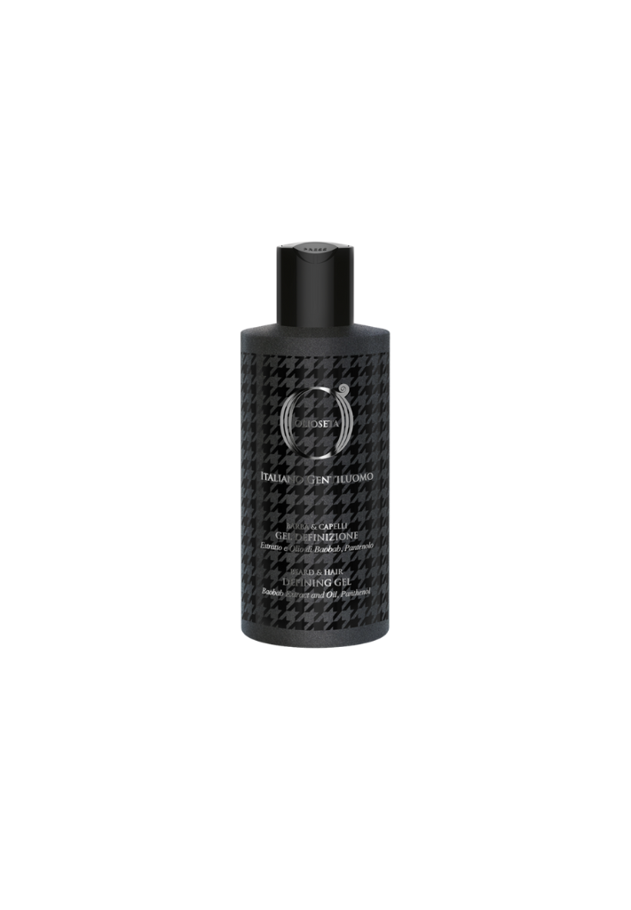 Olioseta Italiano Gentiluomo Beard & Hair Defining, barzdos ir plaukų formavimo gelis, 200 ml