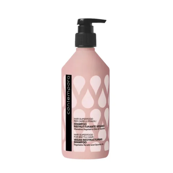 CONTEMPORA - Vegan Restructuring Shampoo, šampūnas sausiems pažeistiems plaukams, 500 ml