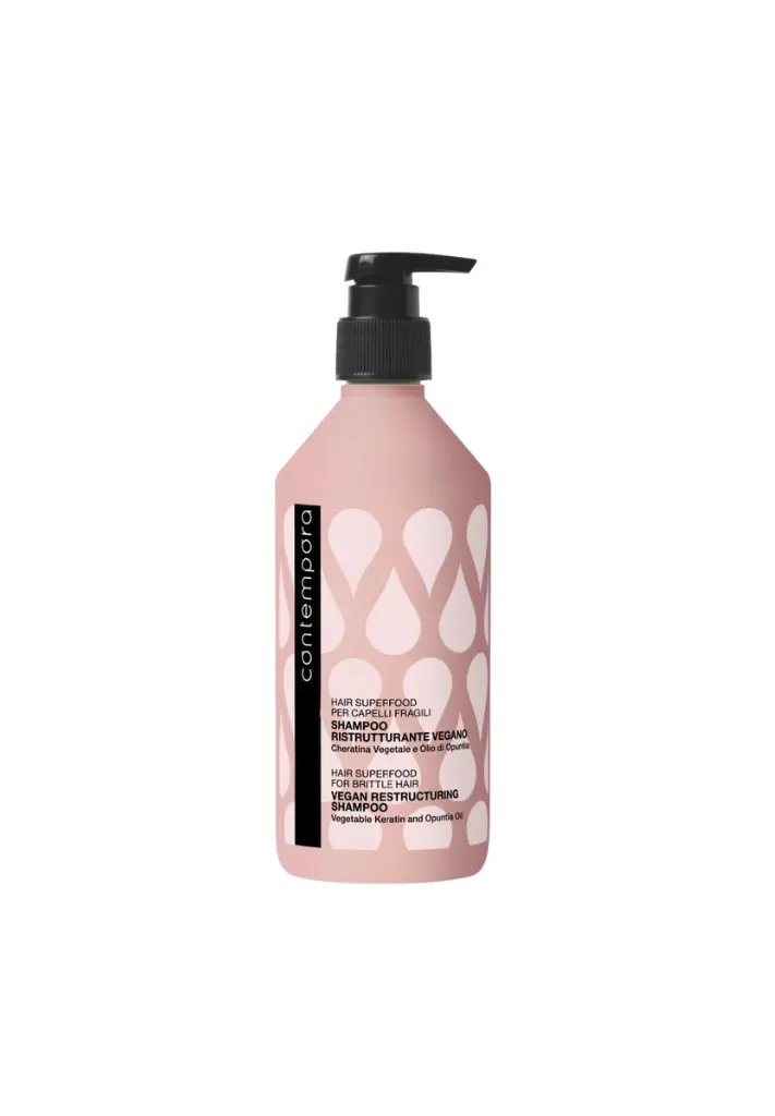 CONTEMPORA - Vegan Restructuring Shampoo, šampūnas sausiems pažeistiems plaukams, 500 ml