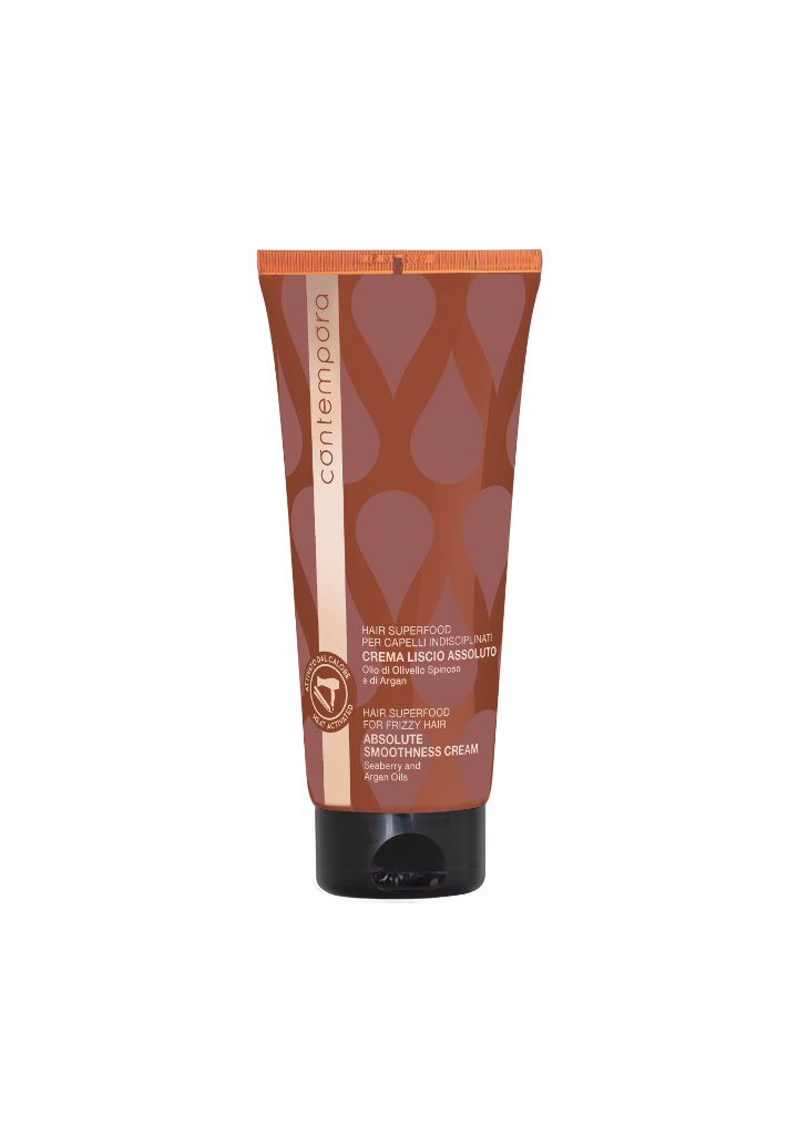 CONTEMPORA - Absolute Smoothness cream, termoaktyvus kremas besipučiantiems plaukams Velvet, 200 ml