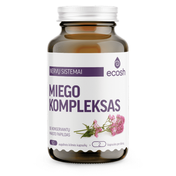 ECOSH Miego kompleksas, su melatoninu ir aminorūgštimis, 90 kapsulių
