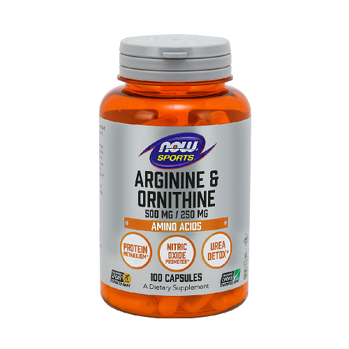 NOW Arginine & Ornithine 100 Veg. Capsules