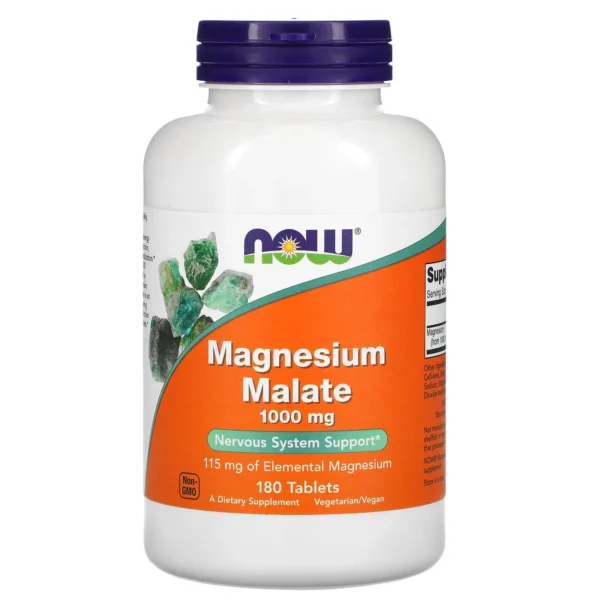 NOW Magnesium Malate 180 tabl. (magnio malatas)