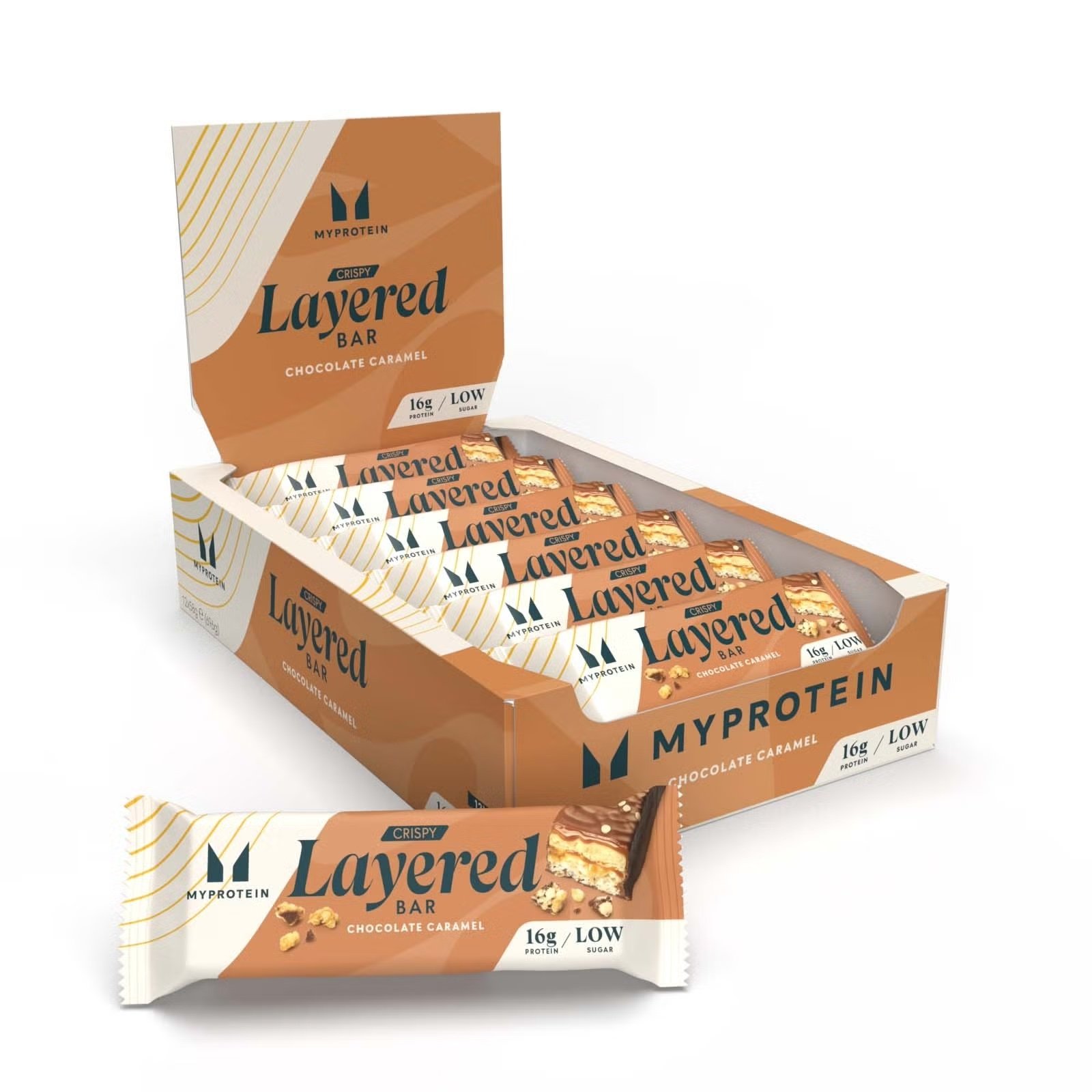 Myprotein Crispy Layered Bar 12 x 58g skonis - Šokolado su karamele