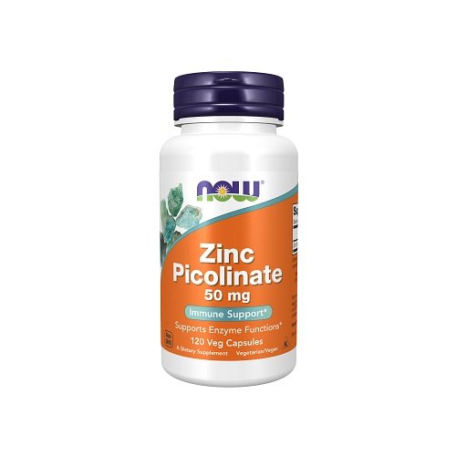 NOW Zinc Picolinate 50mg, 120 kapsulių
