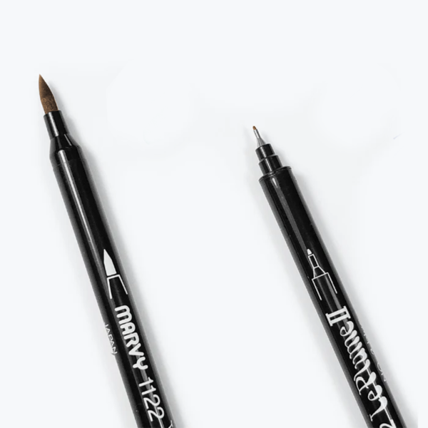 Dvipusis flomasteris MARVY LE PLUME II 1122-24D Mocha, 1vnt.