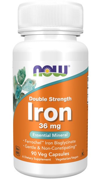 NOW Iron 36mg Ferrochel 90 kaps.