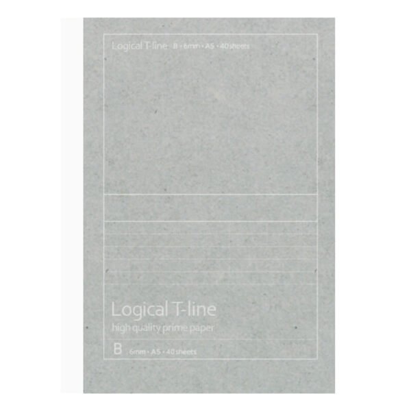 Užrašų knygelė „Logical T-line“ A5, linija 6 mm (+T-line gairės)-pilka NA503B