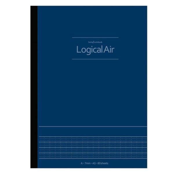 Lengva užrašų knygelė „Logical Air“ A5, linija 7 mm. Tamsiai mėlyna A512A-DB