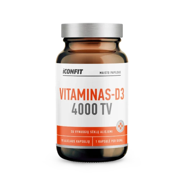 ICONFIT Vitaminas D3 4000 TV, 90 kapsulių