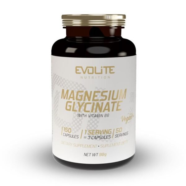 EvoLite Magnesium Glycinate + B6 150 kaps. (Magnio bisglicinatas)