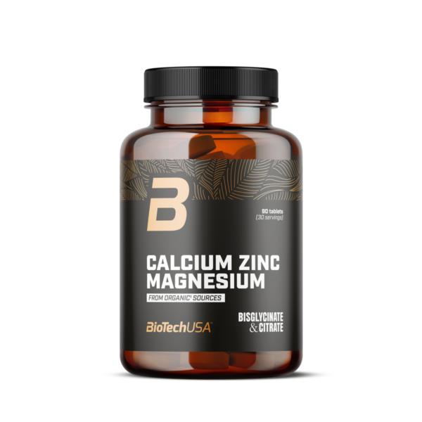 Biotech Calcium Zinc Magnesium from organic sources 90 tabl. (mineralų kompleksas)