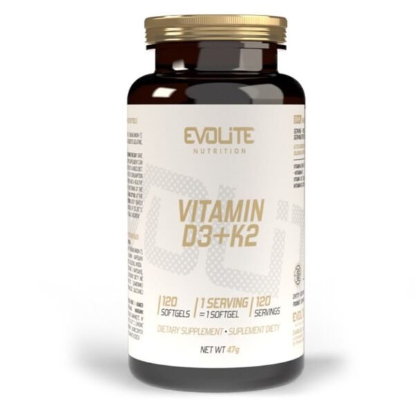 EvoLite Vitamin D3+K2 120 kaps. (Vitaminas d3 ir k2)