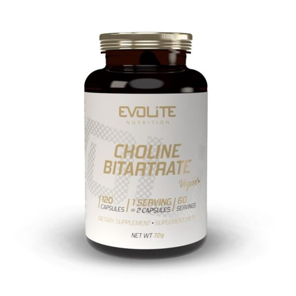 EvoLite Choline Bitartrate 120 kaps. (cholino bitartratas)