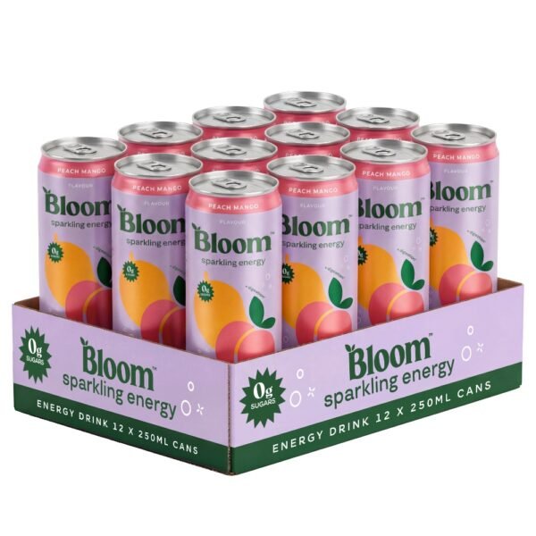 Bloom Energy 12 x 250ml skonis - Persikų - mangų