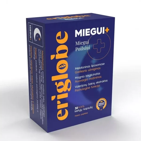 Eriglobe Miegui+ 23,19g. 30 kaps.